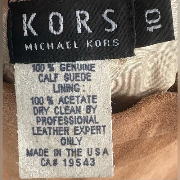 NWT Vintage Kors Michael Kors numbered Suede Skirt-needs repair - Picture 8 of 10